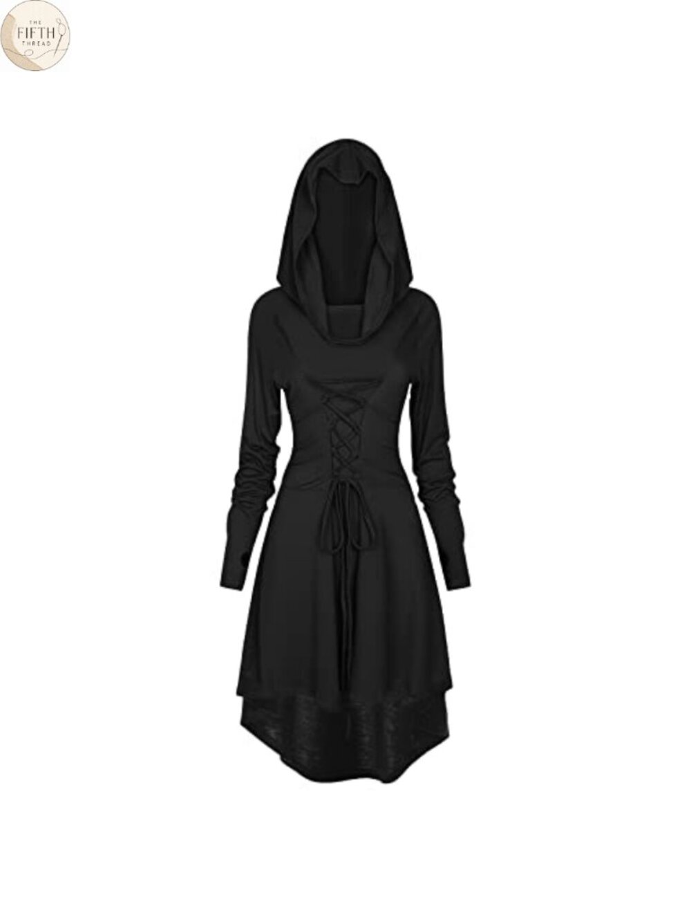 HODBLKT Women's Renaissance Hooded Dress Medieval Cosplay Costume